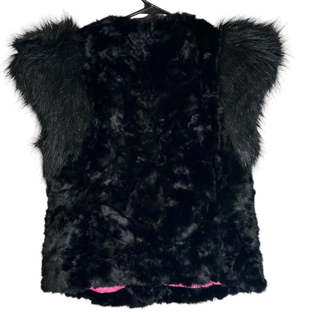 Neiman Marcus for Target Skaist Taylor Faux‎ Fur Vest 00294322 NWT Black XS - Picture 8 of 16